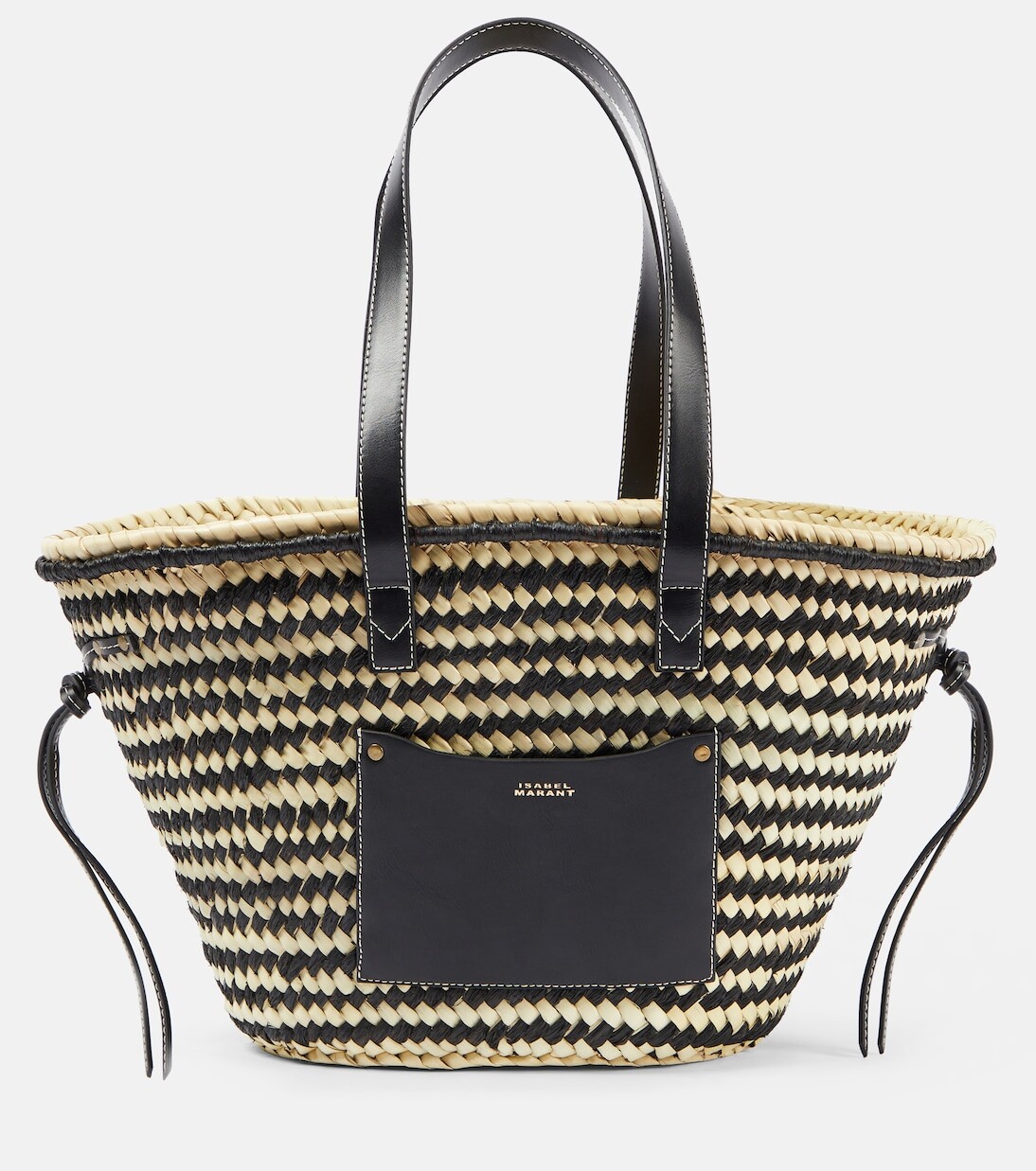 

Сумка-корзина cadix medium из рафии Isabel Marant, черный