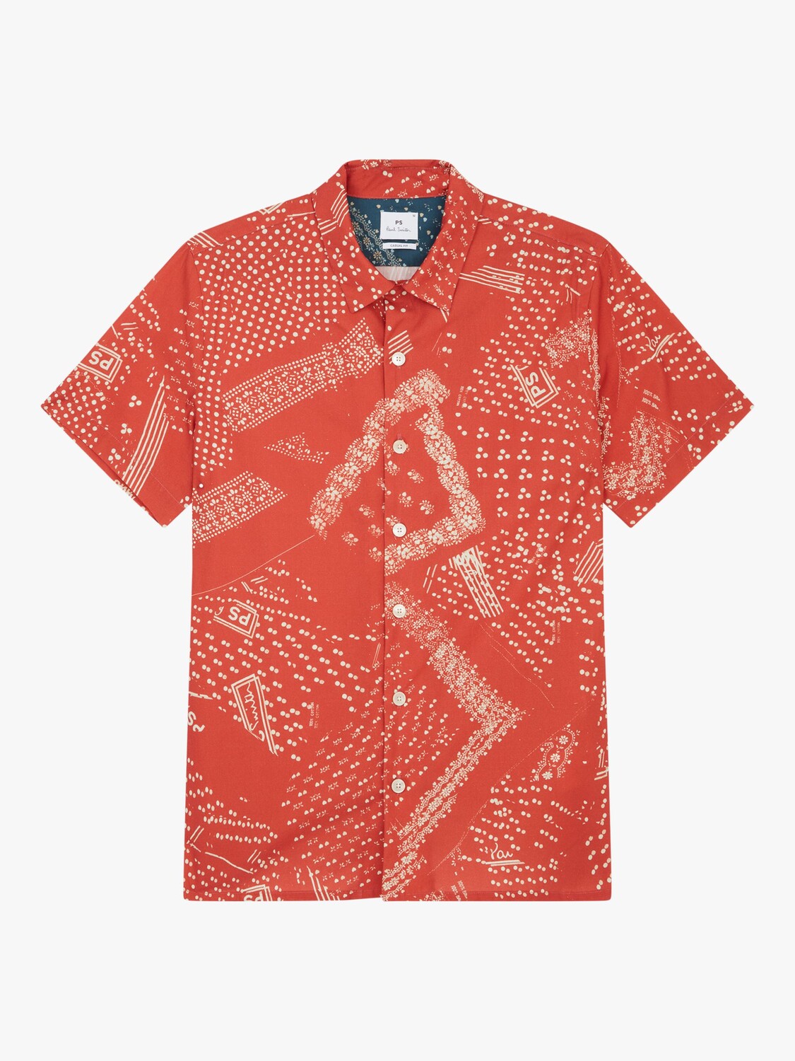 

Рубашка с коротким рукавом и банданой Paul Smith, оранжевая