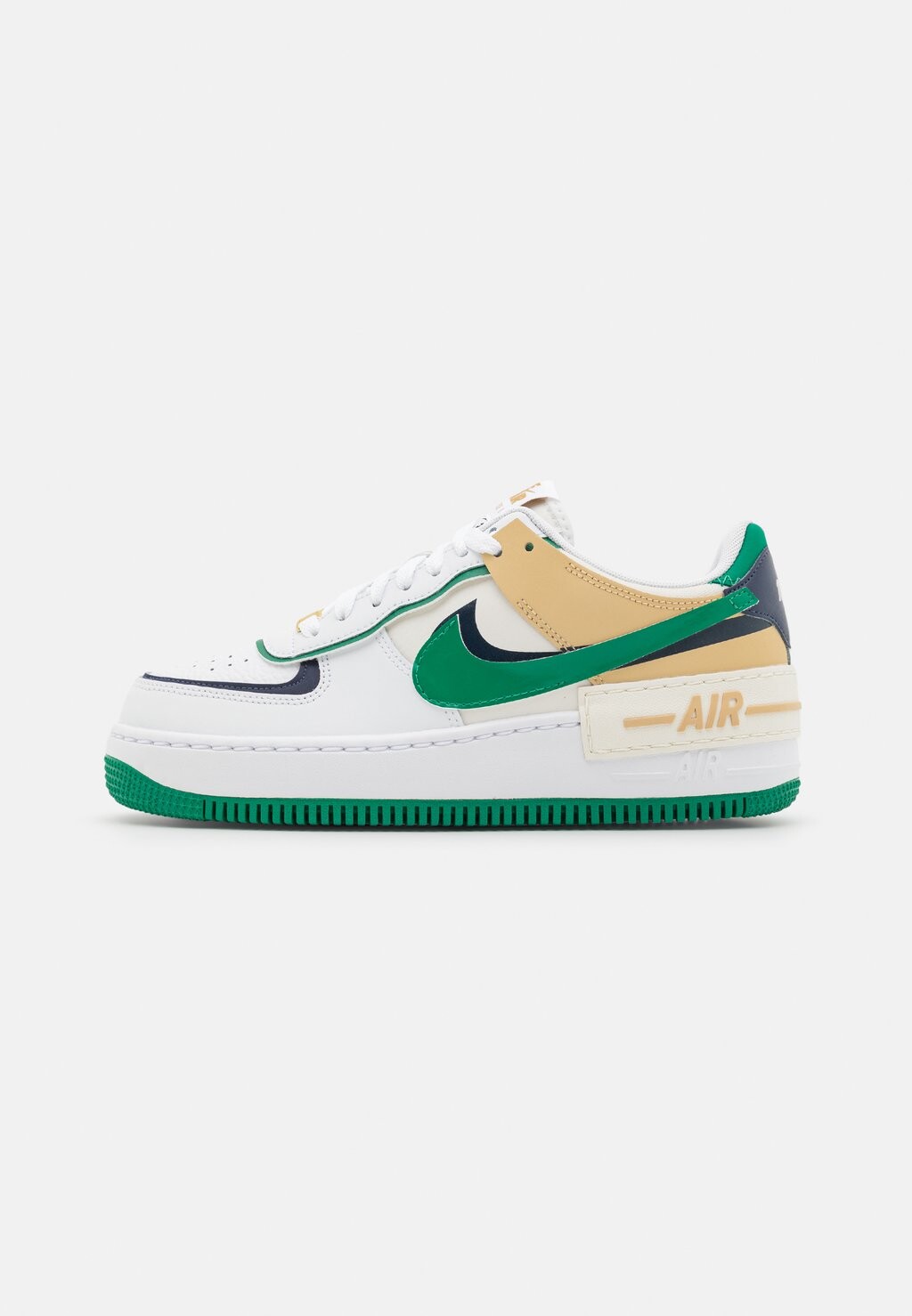 Кроссовки низкие AF1 SHADOW Nike Sportswear, цвет white/midnight navy/malachite/sesame/phantom/metallic gold