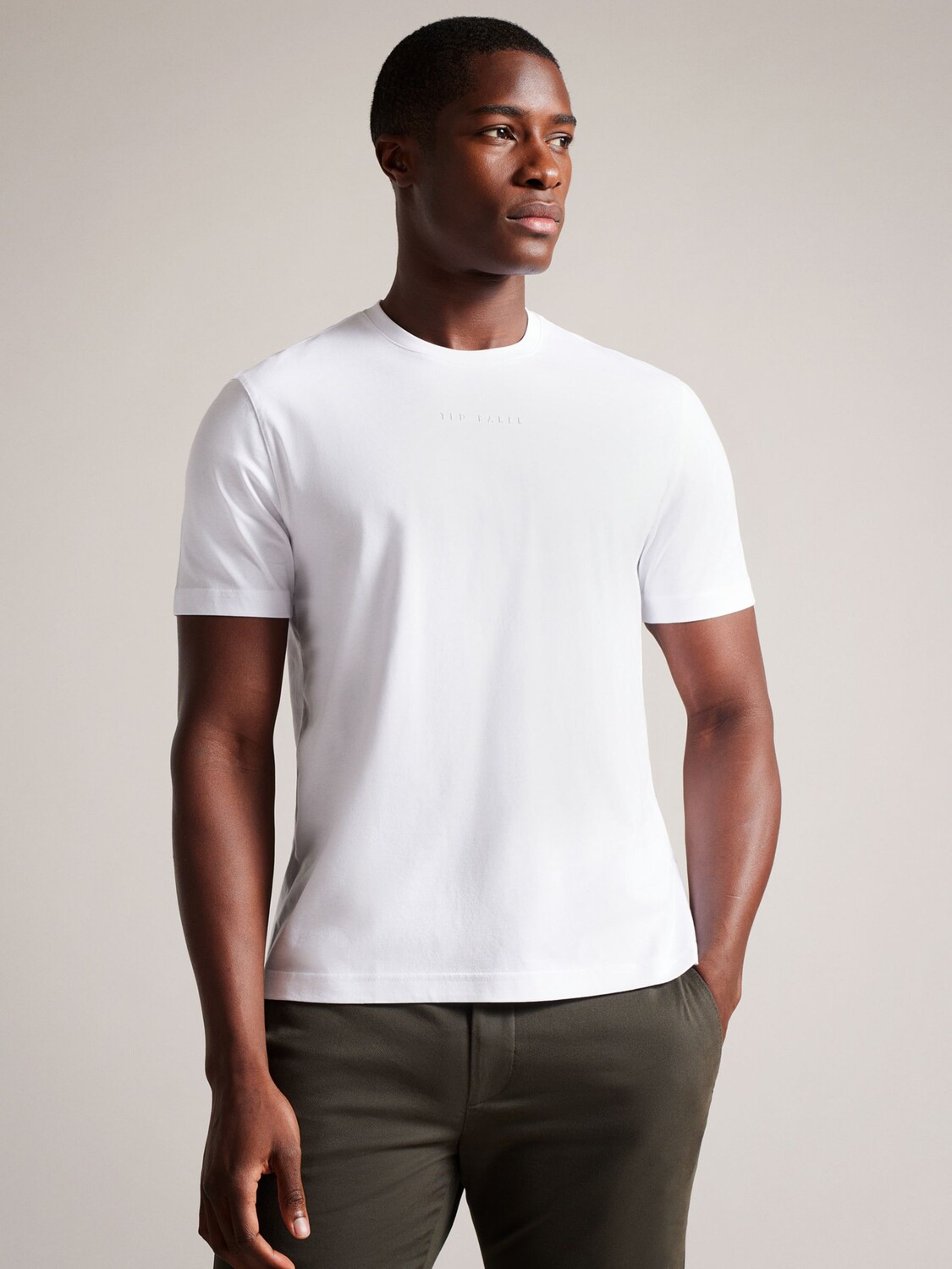 

Футболка с логотипом Ted Baker Wilkin, белая, Белый