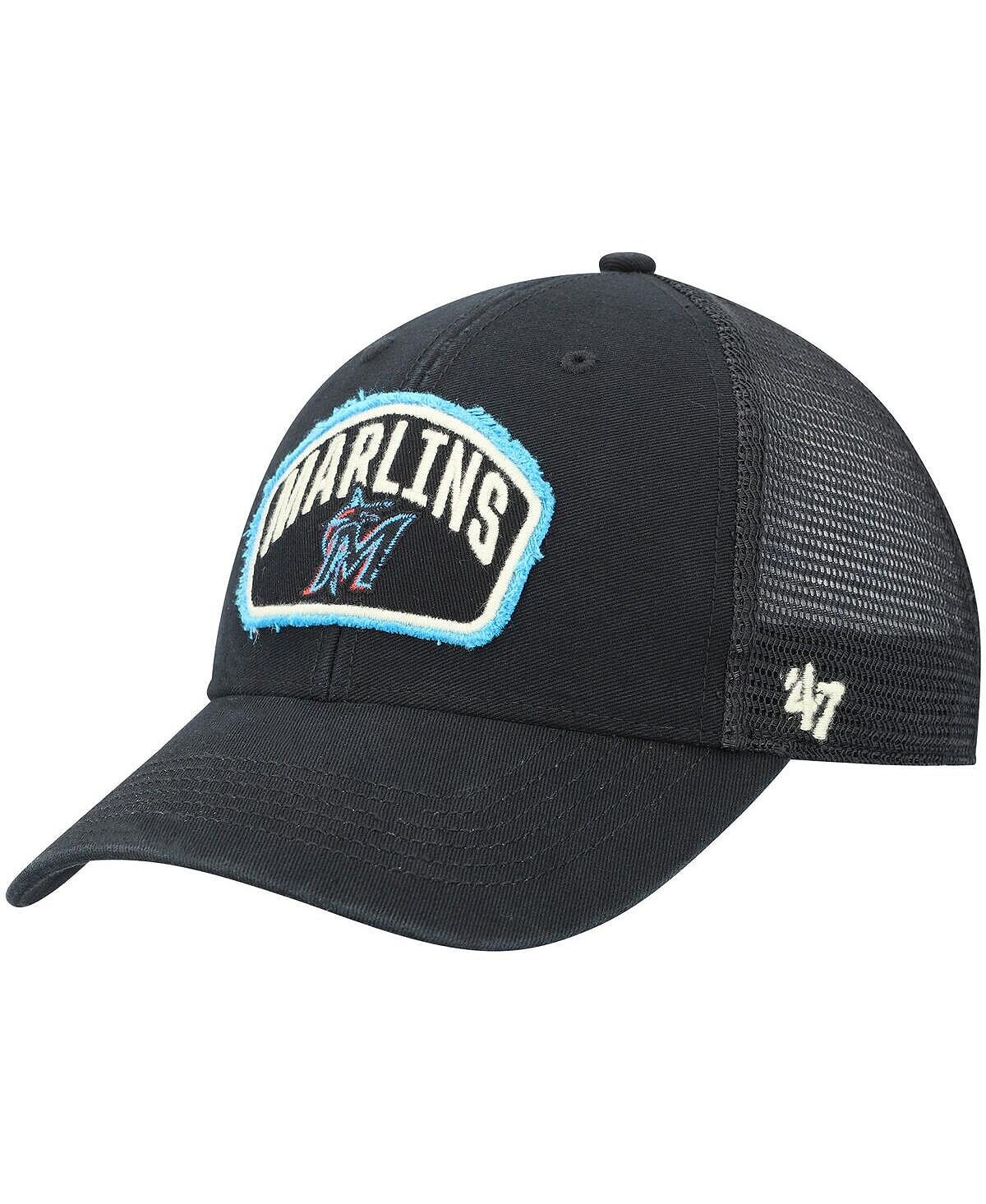 

Мужская черная кепка Miami Marlins Cledus MVP Trucker Snapback '47 '47 Brand