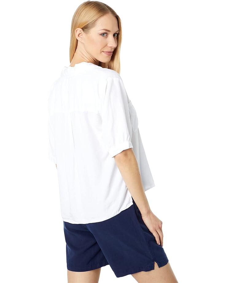 

Рубашка Mod-o-doc Tencel 1/2 Sleeve Swing Cropped Shirt, белый