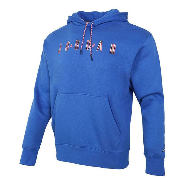 

Толстовка Men's Air Jordan Sport DNA Solid Color Fleece Lined Hooded Pullover Sports Royal Blue, синий