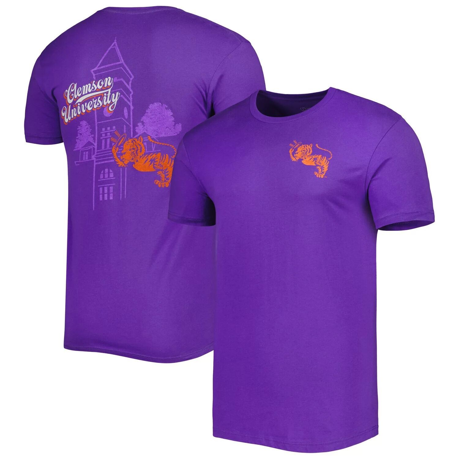

Мужская фиолетовая футболка Clemson Tigers Vault Premium Premium, Фиолетовый
