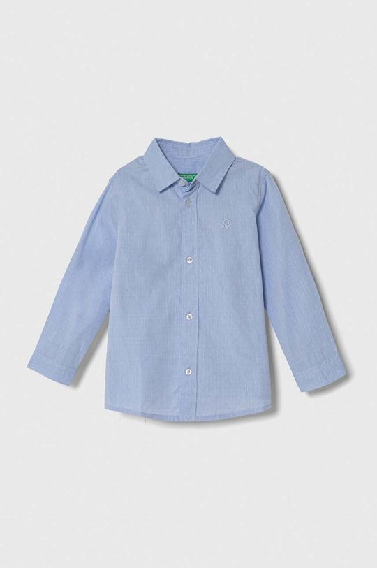United Colors of Benetton Детская хлопковая рубашка, синий
