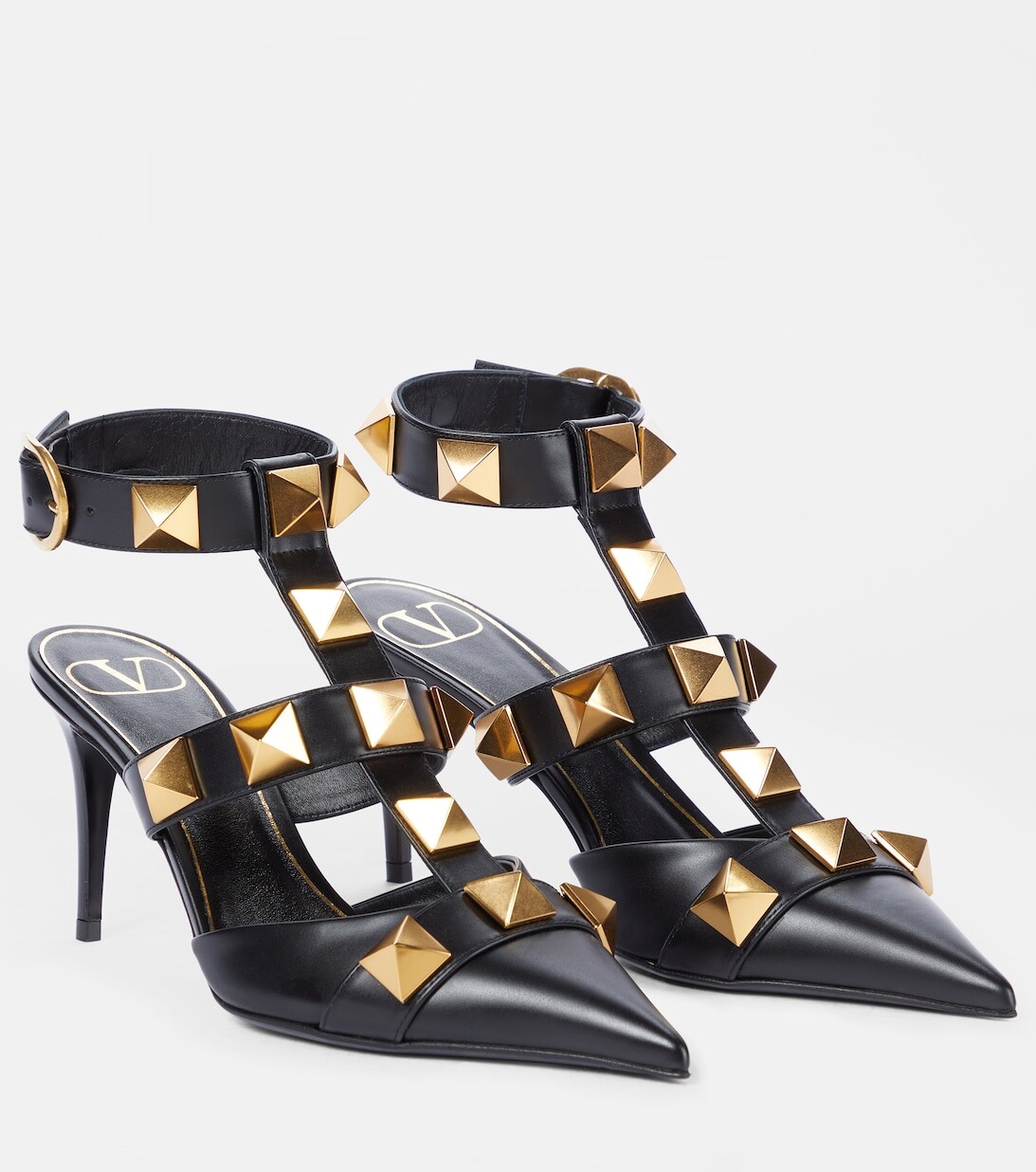 

Кожаные мюли Roman Stud Valentino Garavani, черный