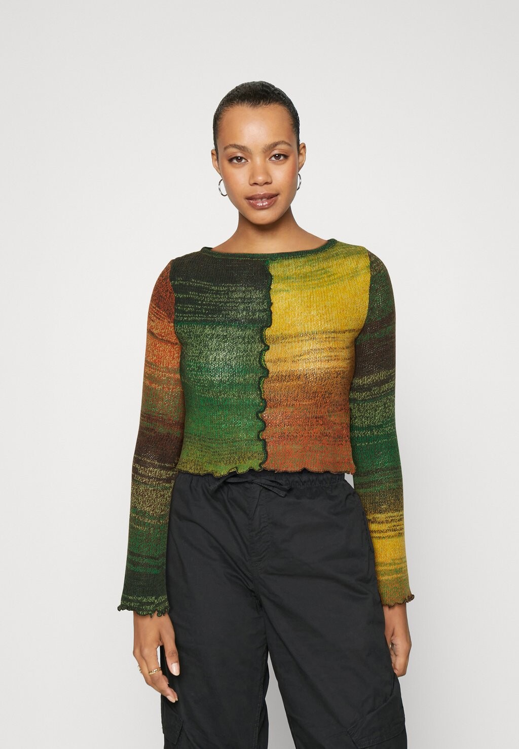 

Свитер FLUTE SLEEVE BDG Urban Outfitters, зеленый