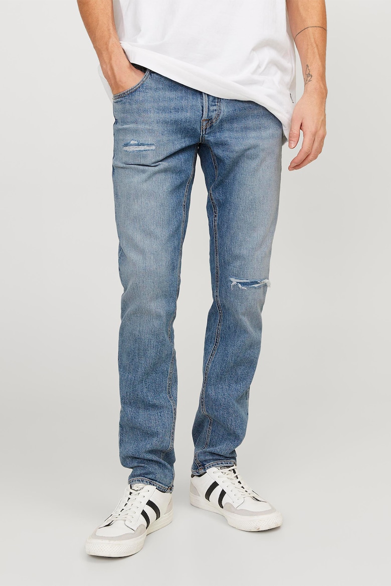 цена Узкие джинсы из натурального хлопка Jack & Jones, синий