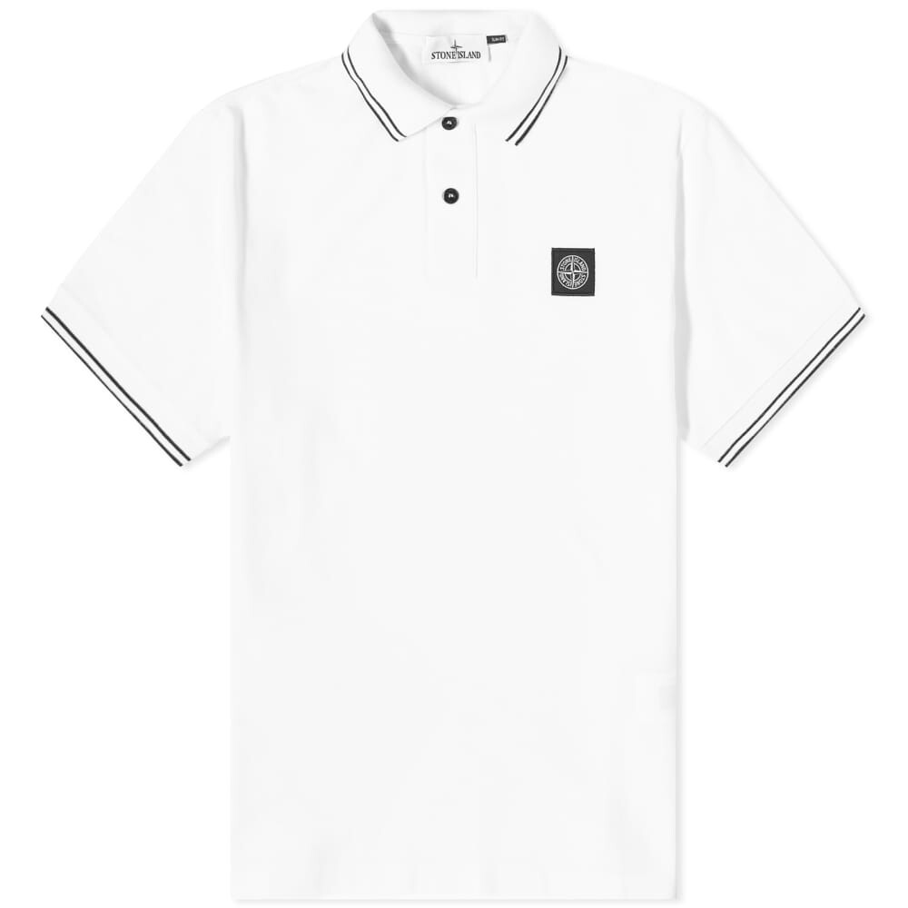

Поло Stone Island с нашивкой, белый