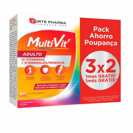 Мультивит пищевая добавка 84 таблетки, Forte Pharma
