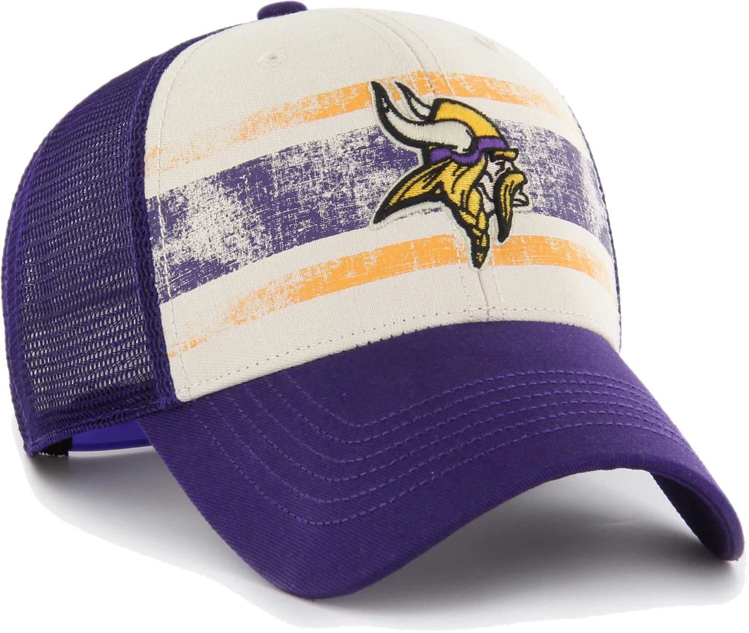Мужская кремовая регулируемая кепка '47 Minnesota Vikings Breakout MVP Trucker