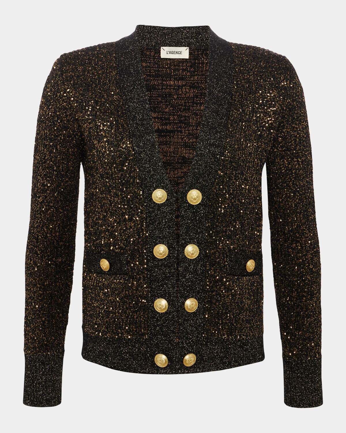 

Кардиган Jinny с пайетками L'Agence, цвет Blackgold Sequin