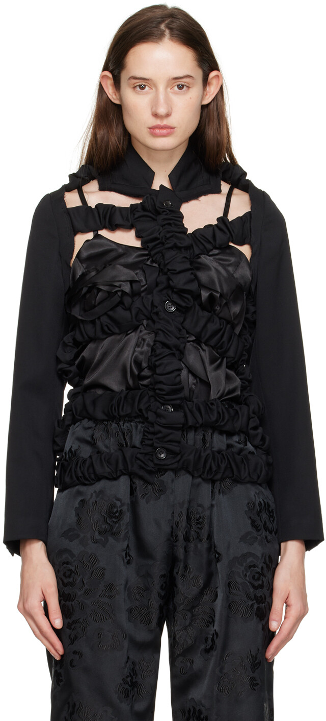

Черный пиджак с вырезом Comme Des Garcons, цвет Black