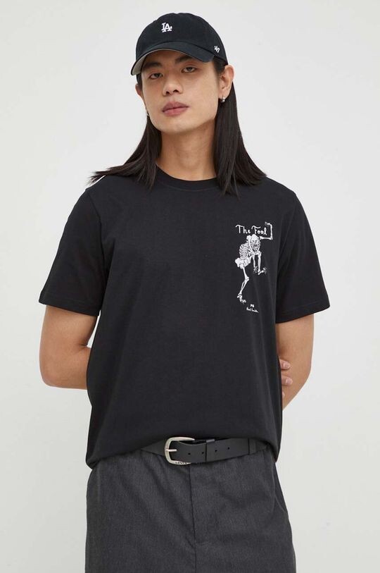 

Хлопковая футболка PS Paul Smith, черный