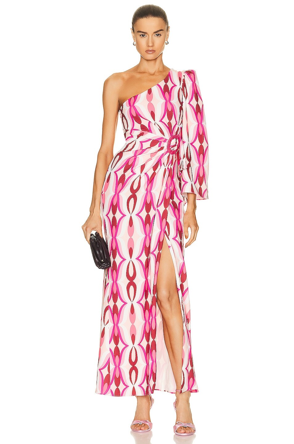 

Платье макси Patbo Twist One Shoulder, цвет Flamant