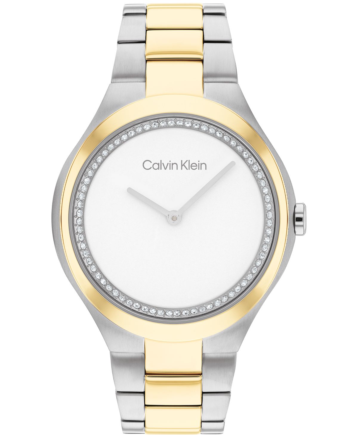Женские кварцевые двухцветные часы-браслет 2H из нержавеющей стали, 36 мм Calvin Klein футболка calvin klein jeans two tone monogram regular бежевый