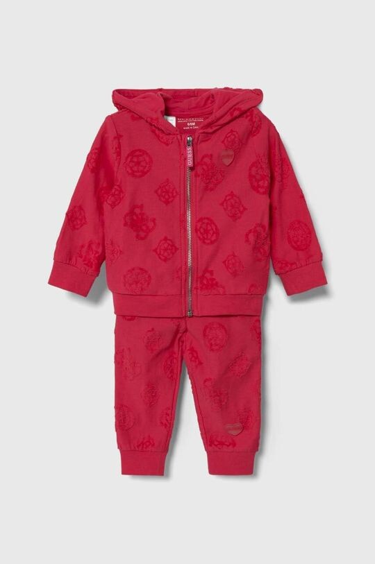 

Детский спортивный костюм Guess из хлопка, розовый