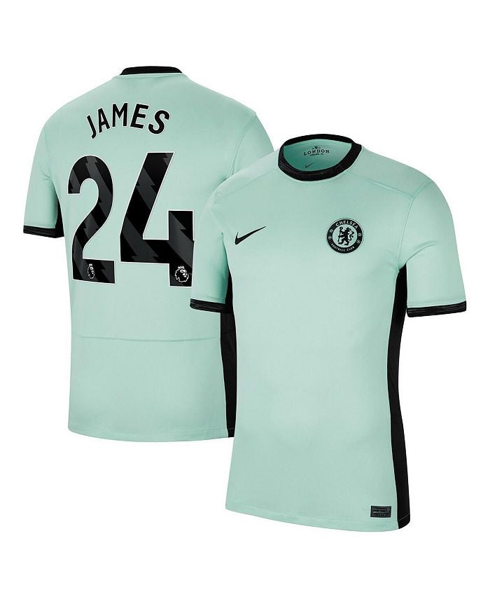 

Мужская футболка Reece James Mint Chelsea 2023/24, реплика игрока третьего стадиона Nike, зеленый