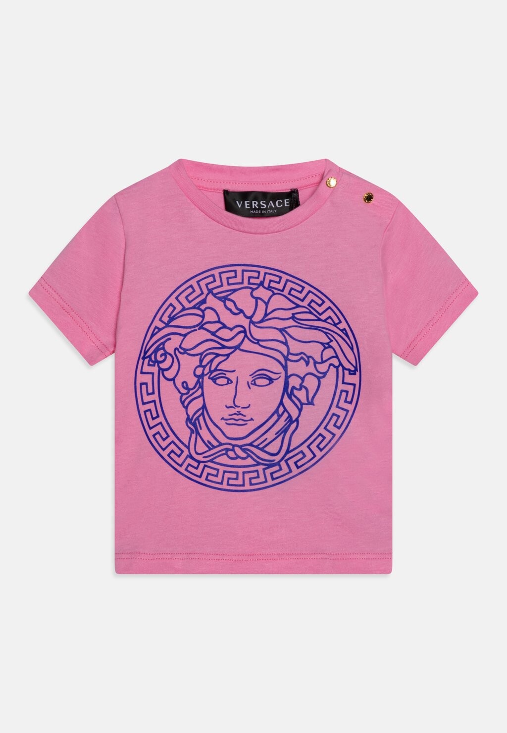 

Футболка с принтом Baby Medusa Versace, цвет bright pink