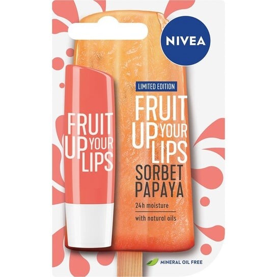 

Ухаживающая помада Fruit Up Your Lips Сорбет Папайя 4,8г Nivea