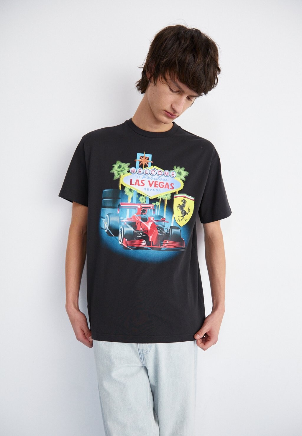 

Футболка с принтом Ferrari Joshua Vides Tee Puma, черный
