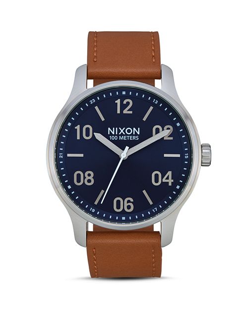 

Часы Patrol с синим циферблатом, 44 мм Nixon, цвет Brown