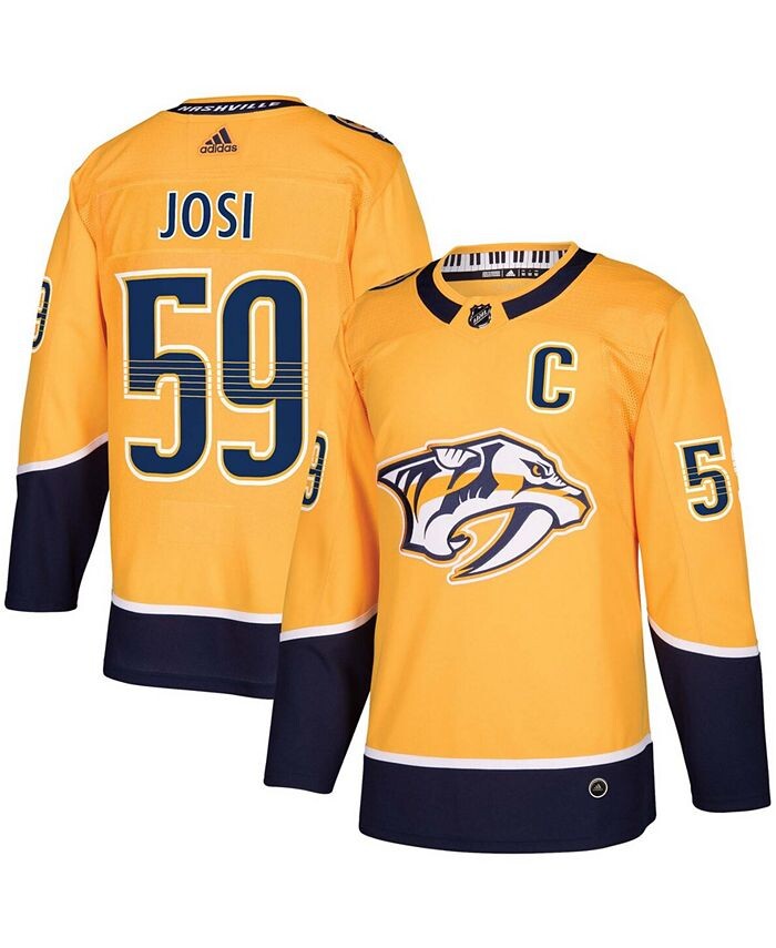 

Мужское аутентичное домашнее джерси игрока Roman Josi Gold Nashville Predators Home adidas, золото