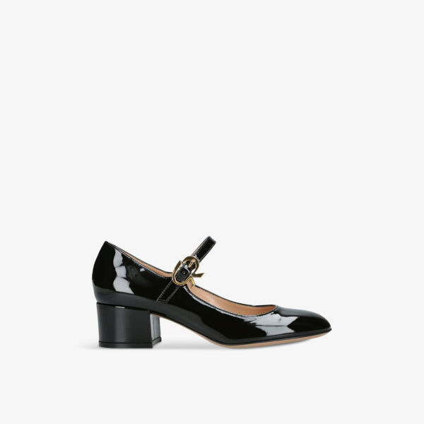 

Туфли-Лодочки Mary Ribbon 45 из лакированной кожи на каблуке Gianvito Rossi, черный