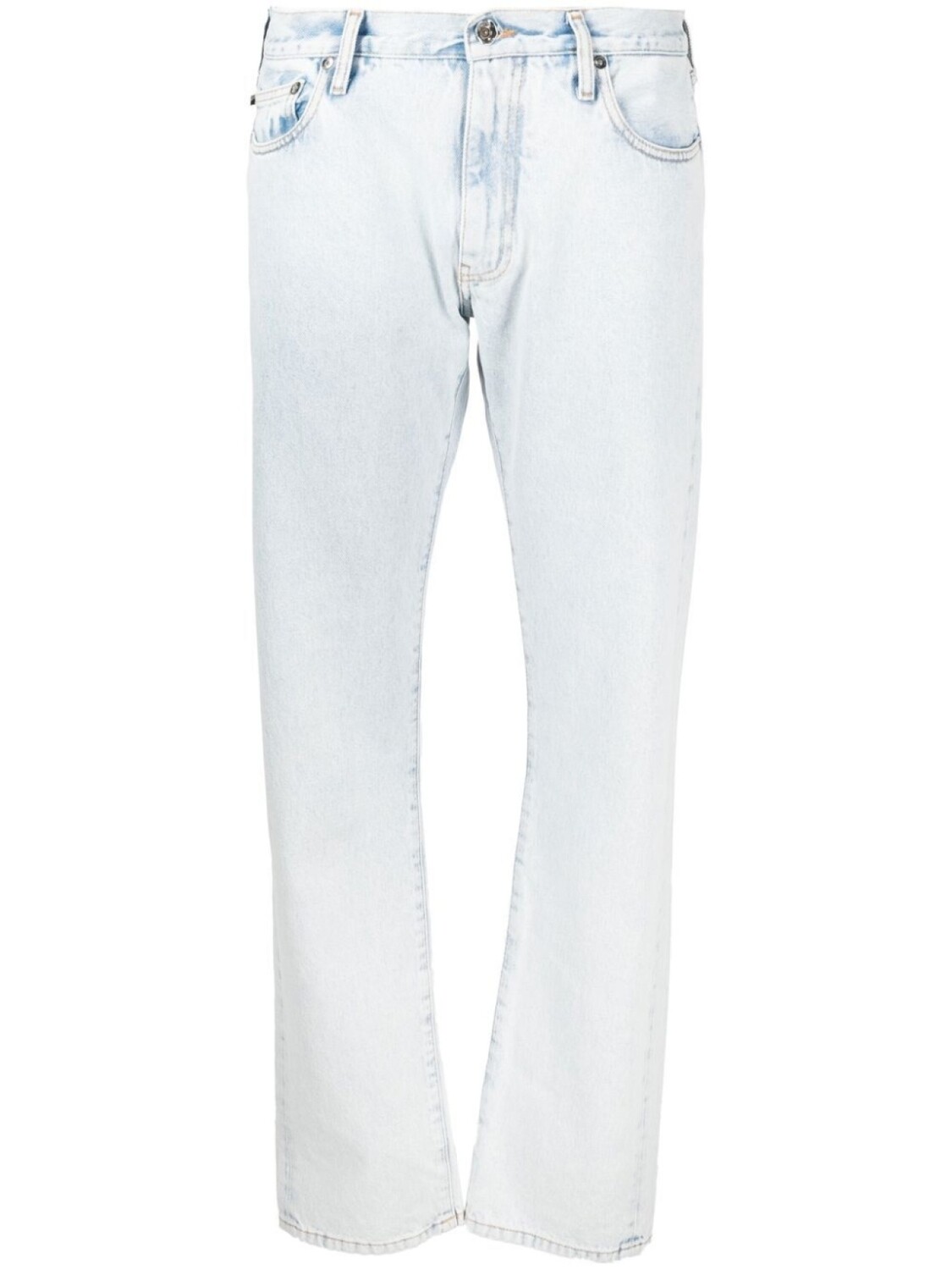 

Off-White прямые джинсы с логотипом Arrows, синий