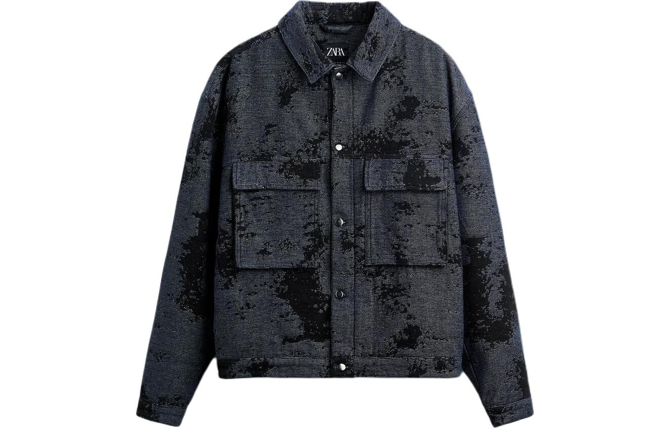 

Джинсовая куртка ограниченной серии Year Of The Dragon для мужчин, синяя Zara, синий