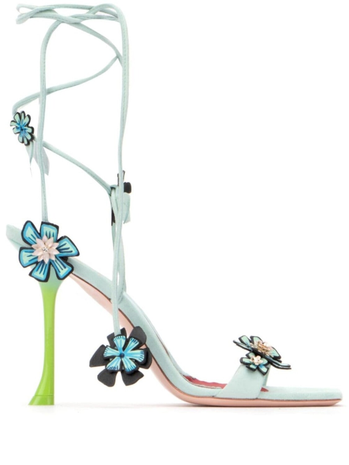 

Roger Vivier 100 мм сандалии Blossom, синий