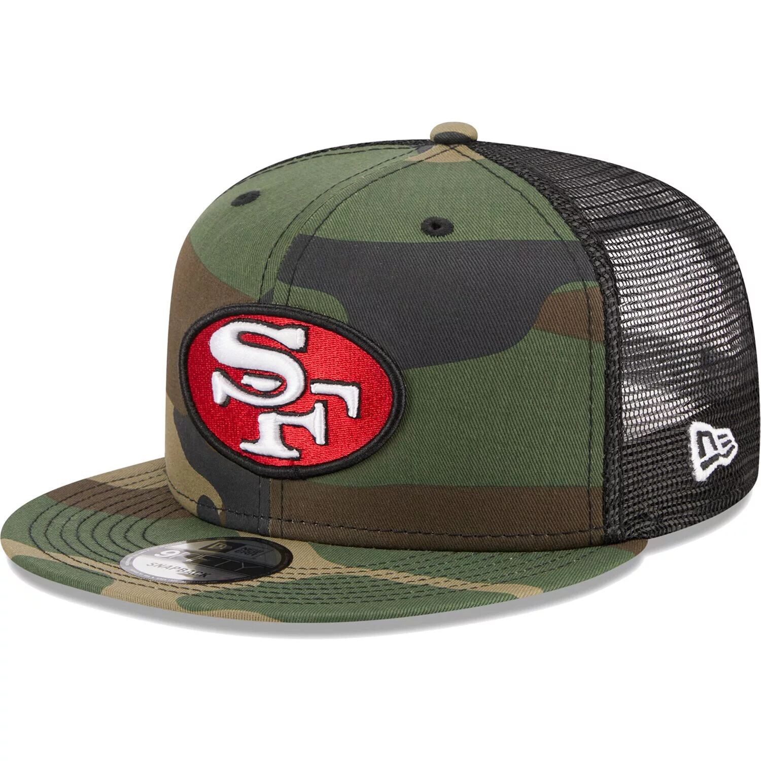 

Мужская кепка New Era Camo San Francisco 49ers Throwback Main Trucker 9FIFTY Snapback
