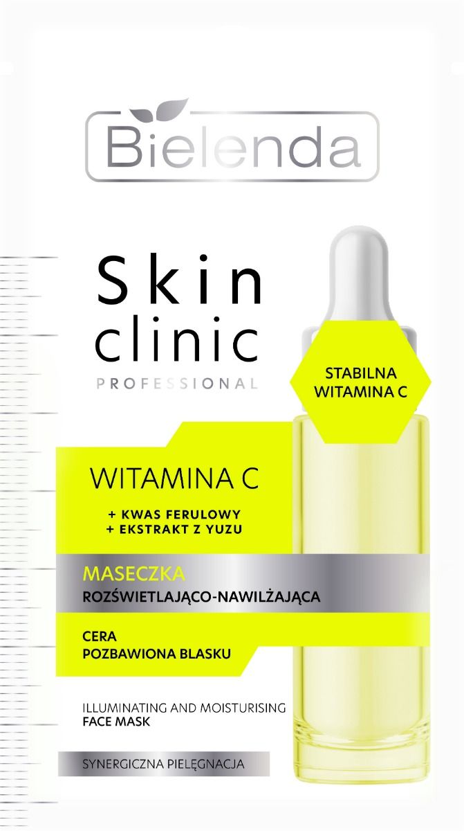 Bielenda Skin Clinic Professional Witamina C медицинская маска, 8 g осветляющая сыворотка для лица bielenda skin clinic witamina c 30 мл
