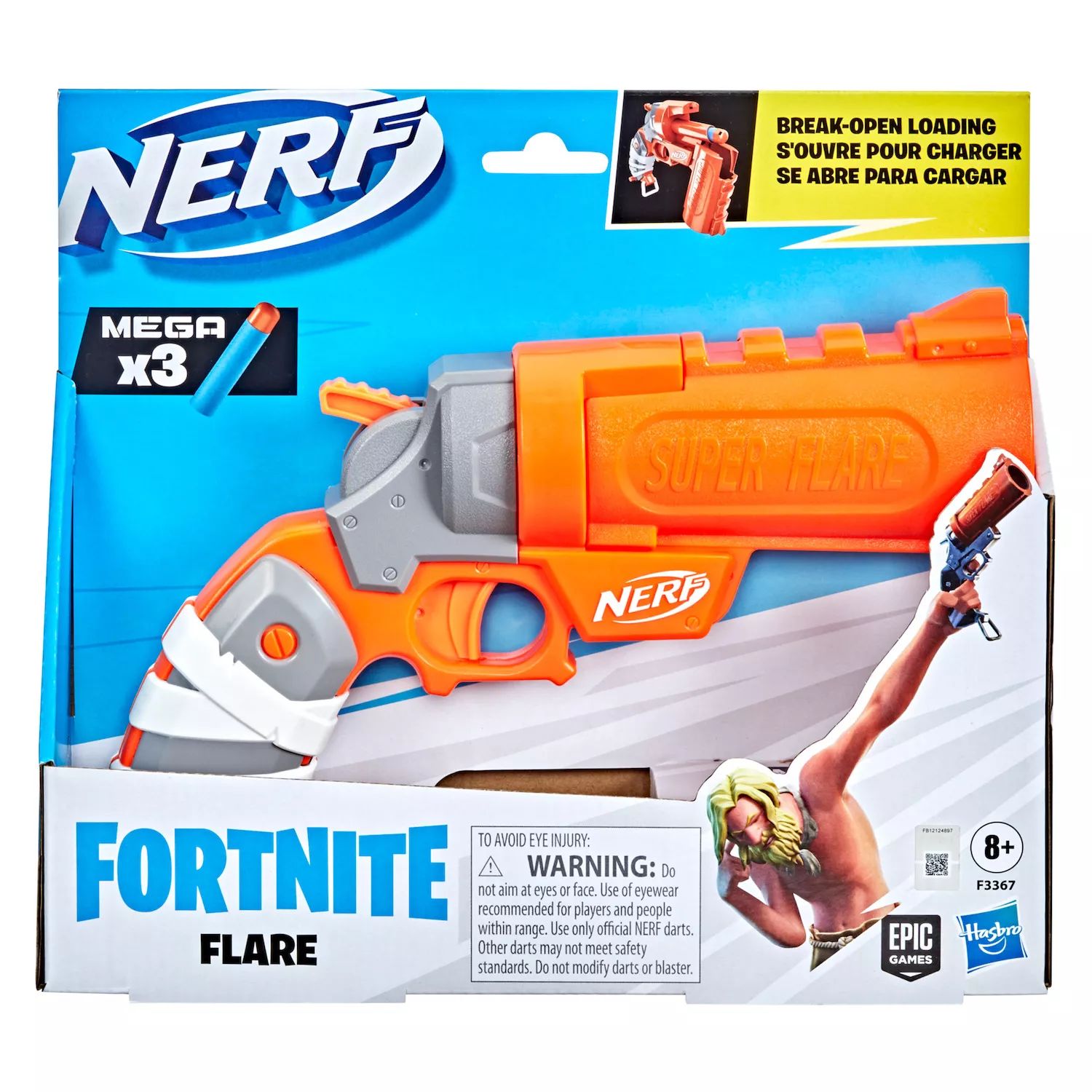 Nerf Fortnite Flare Dart Blaster Nerf бластер nerf minecraft ender dragon dart blaster с 12 игрушечными патронами