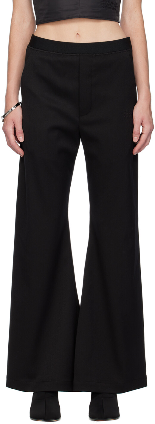 

Черные брюки с воротником-стойкой MM6 Maison Margiela, Черный