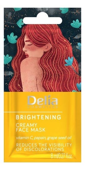 Осветляющая маска для лица - кремовая, 8мл Delia Cosmetics
