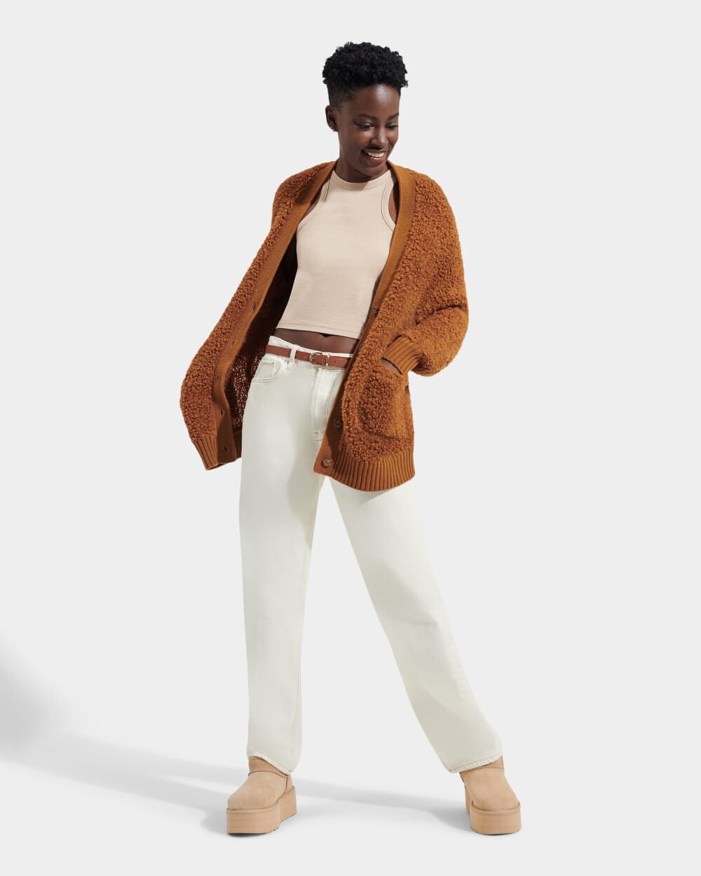 

Свитер Sherell CloudFluff Cardigan UGG, коричневый