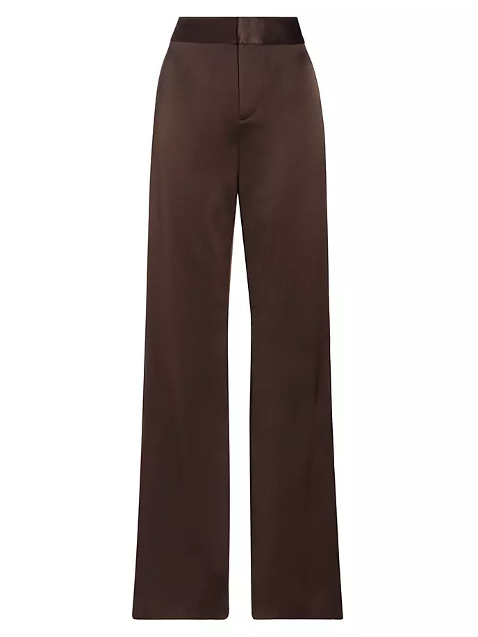 

Атласные широкие брюки JC Alice + Olivia, цвет toffee
