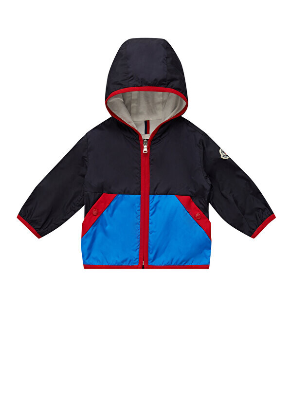 

Синяя куртка для мальчика с капюшоном Moncler