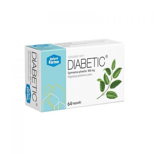 Diabetic Gymnema sylvestre 400 мг Регулирование уровня сахара 64 капсулы Apipol Farma