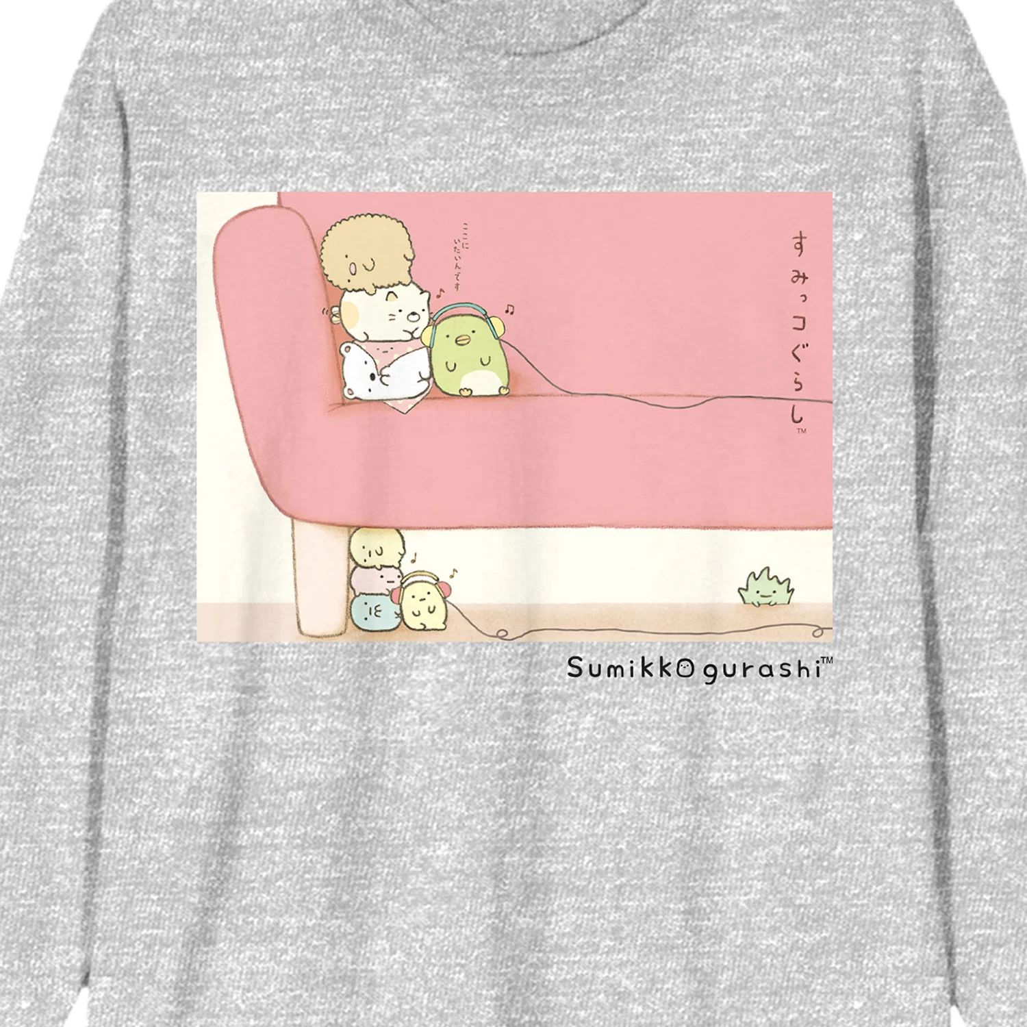 Мужская симпатичная футболка с длинными рукавами и рисунком Sumikko Gurashi Licensed Character