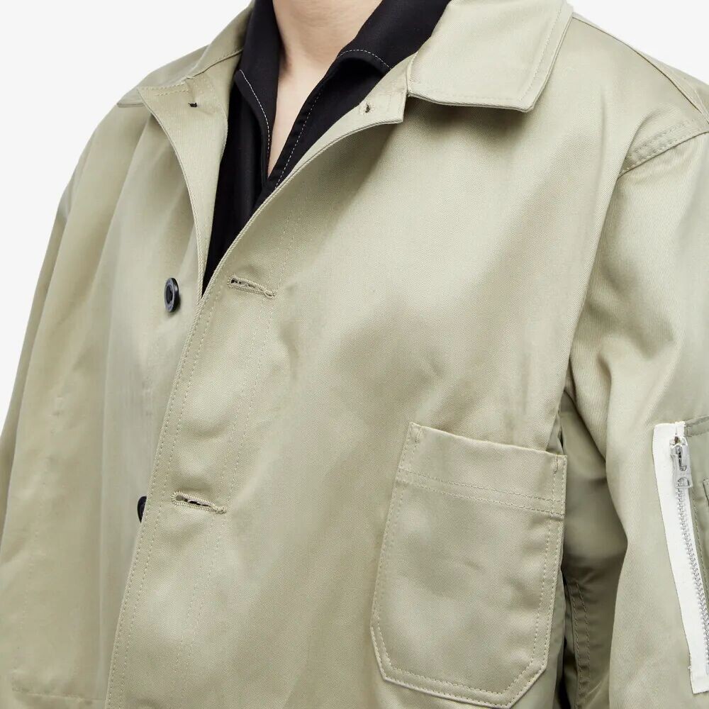 

Sacai Куртка-рубашка Chino x нейлон, черный