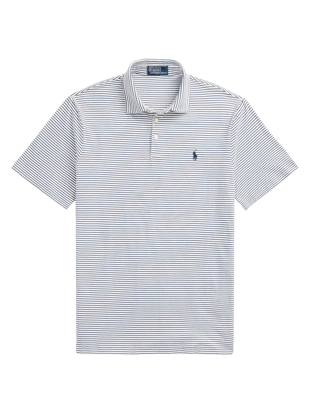 

Рубашка-поло из хлопка в полоску Polo Ralph Lauren, синий