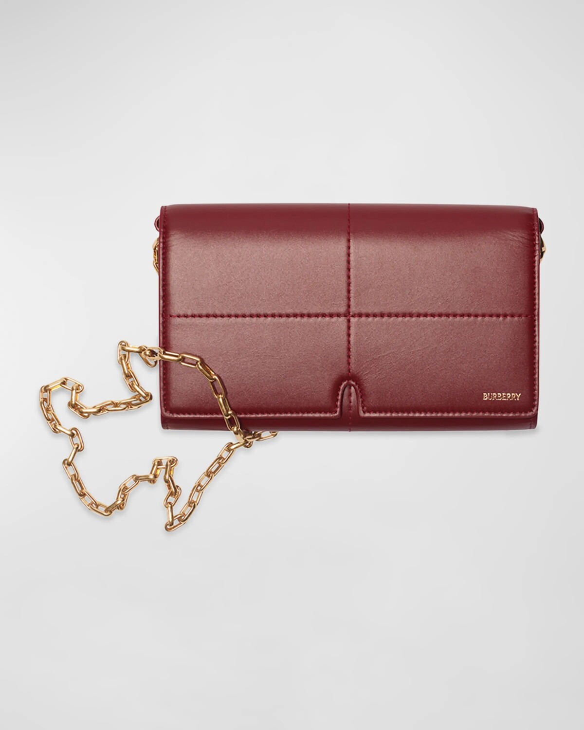 

Кошелек Snip из телячьей кожи на цепочке Burberry, цвет Ruby