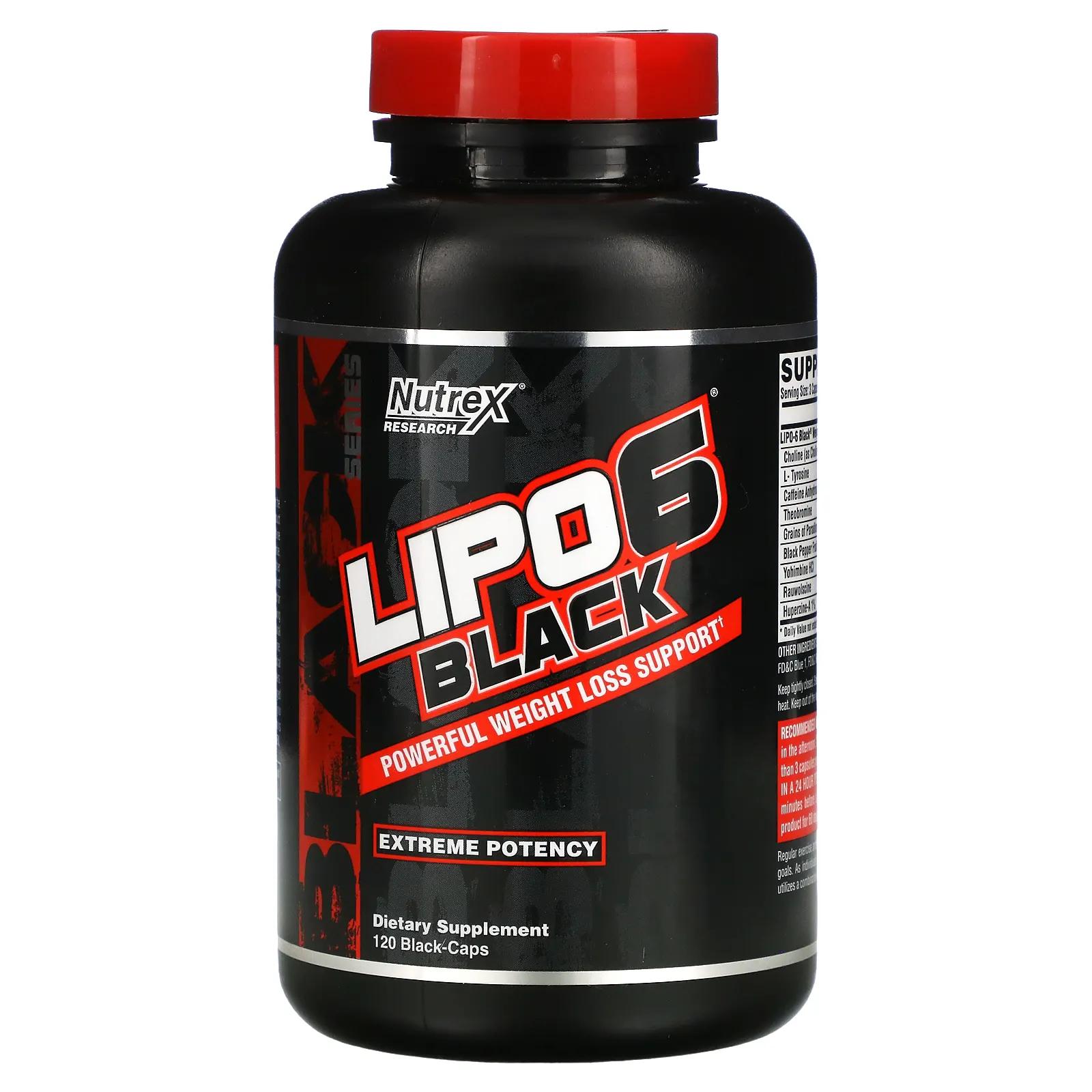 Nutrex Research Lipo-6 Black Extreme Potency 120 капсул цена и фото