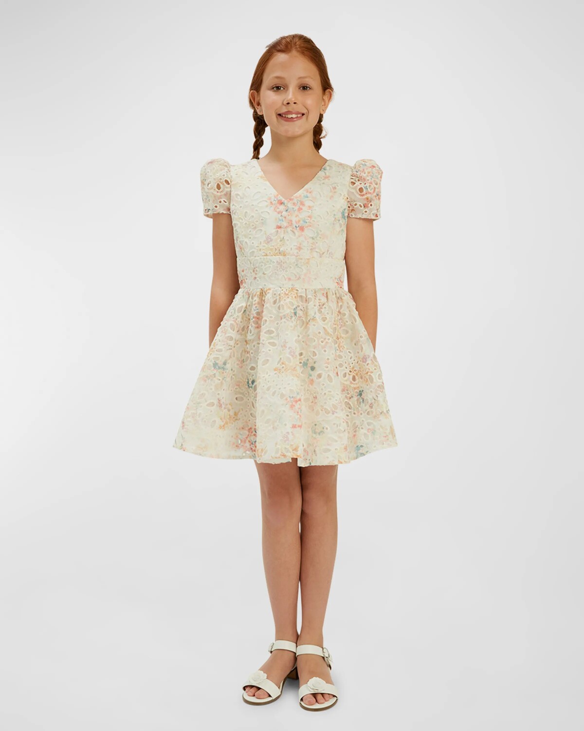 

Мини-платье с вышивкой Sirena для девочек, размер 8–14 Bardot Junior, цвет Yellow
