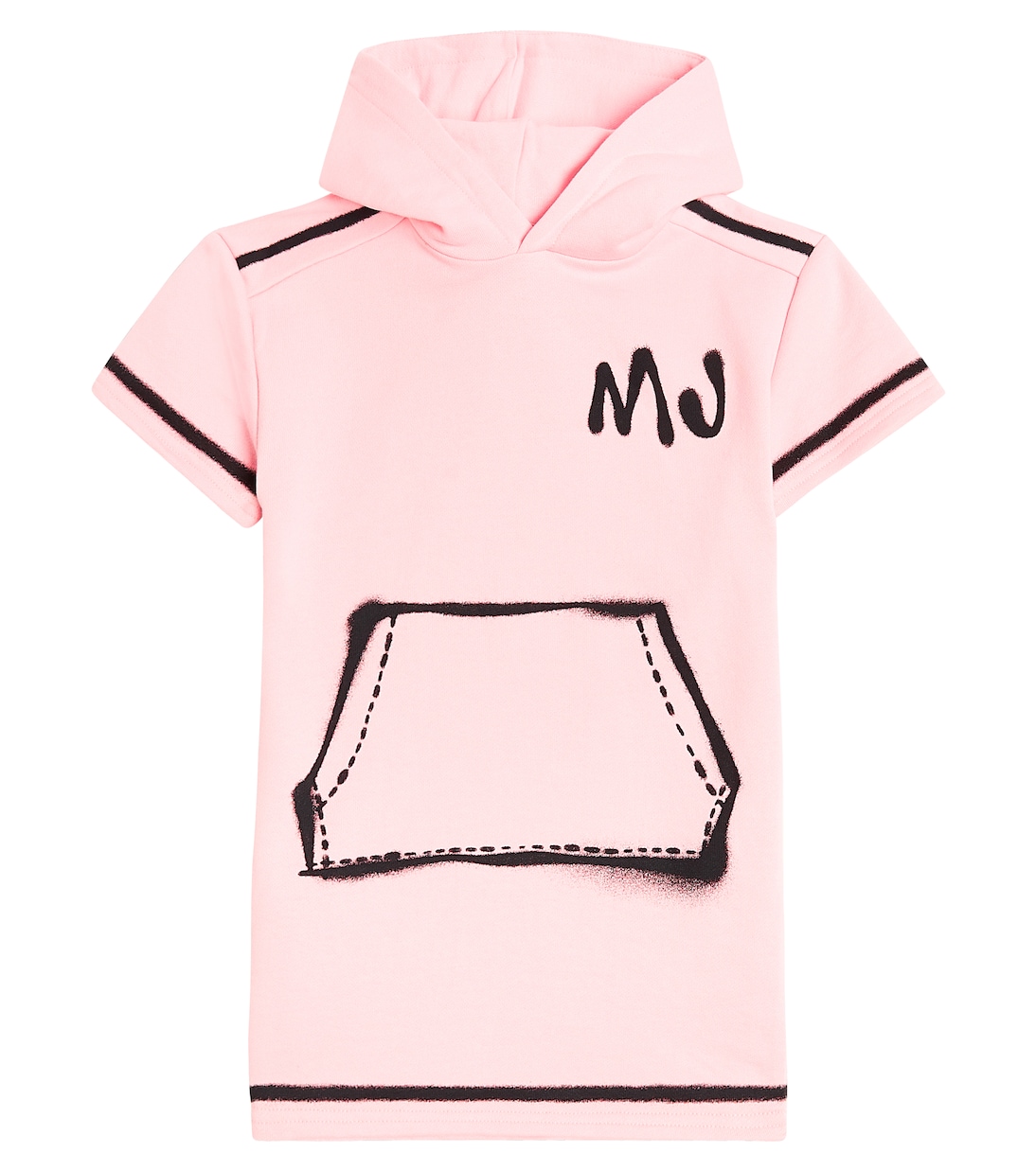 Хлопковое махровое платье trompe l'oeil Marc Jacobs, розовый