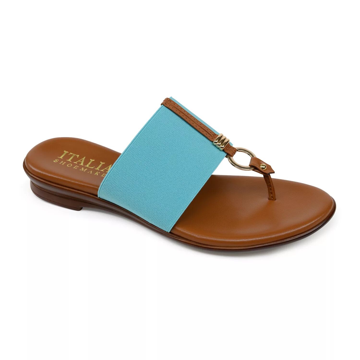 

Женские сандалии на плоской подошве итальянских сапожников Selah Italian Shoemakers, голубой