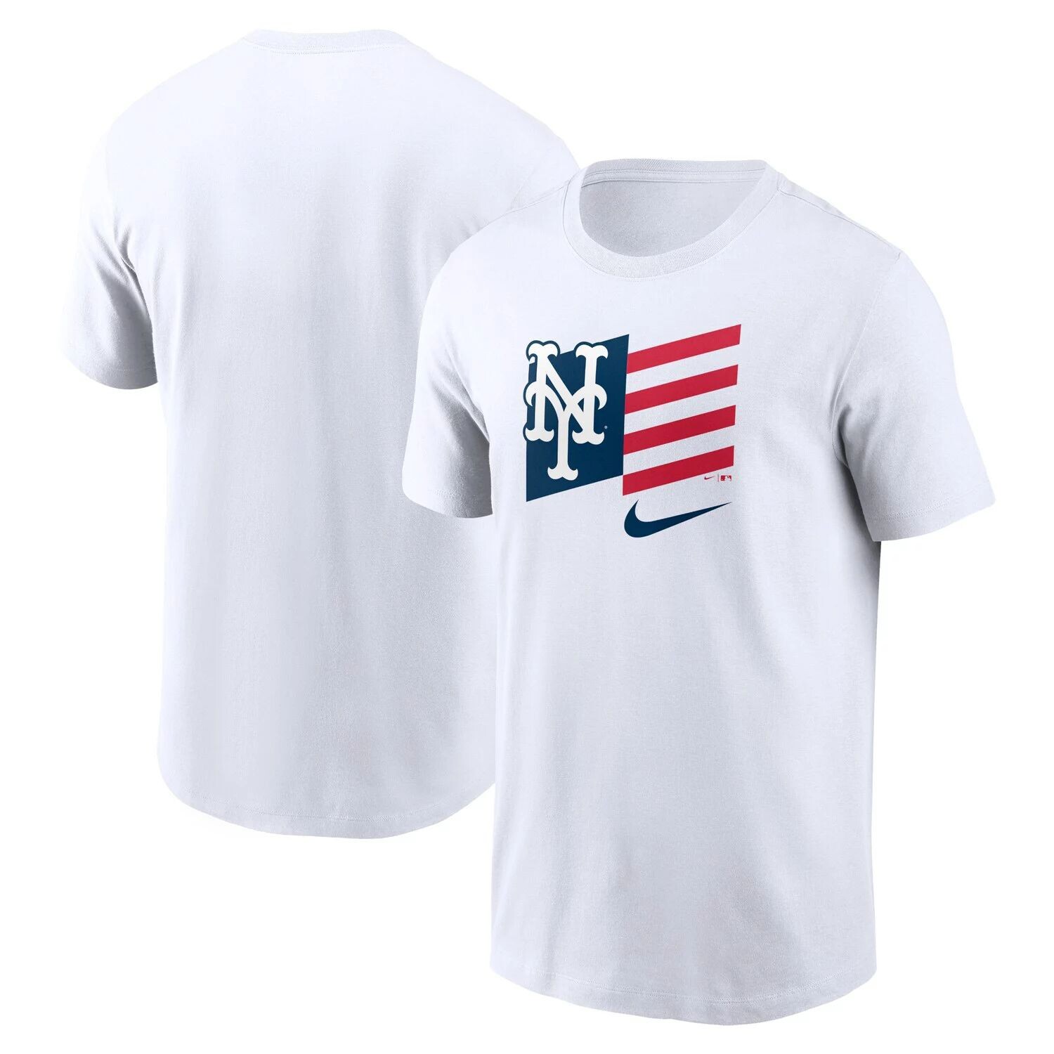 

Мужская белая футболка Nike New York Mets Americana Flag