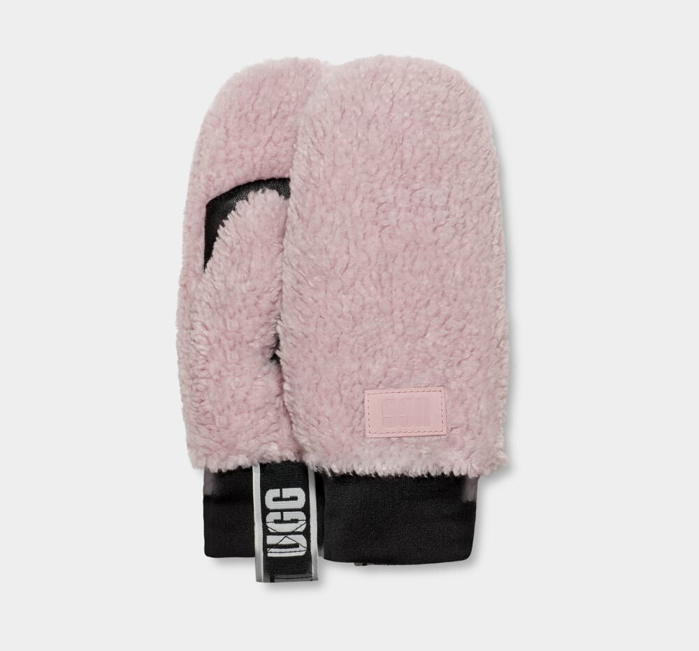 

Варежки Sherpa Mitten W Logo Tape UGG, розовый